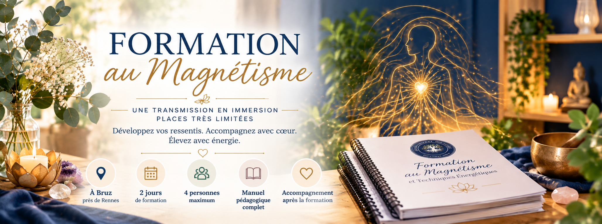 Formation au magnétisme à Bruz près de Rennes – formation en petit groupe avec manuel pédagogique